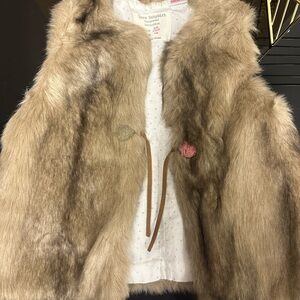 Zara Kids Faux Fur Vest - Tan